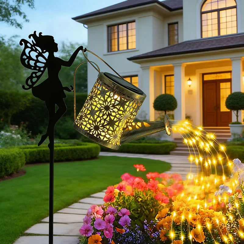 Luxury Solar Fairy Watering Can Lights – Waterproof Outdoor LED Garden Decor
