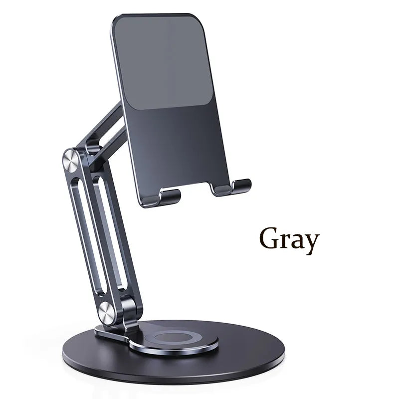 Premium Foldable Aluminum Phone & Tablet Stand – 360° Adjustable Holder