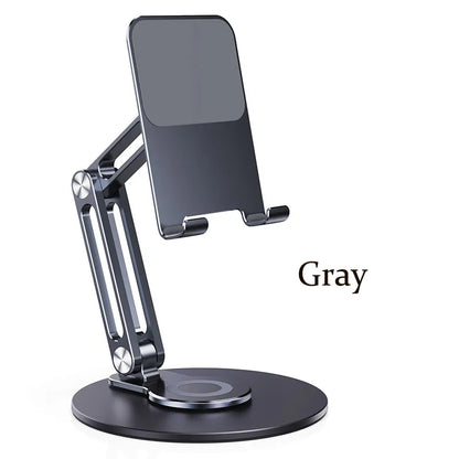Premium Foldable Aluminum Phone & Tablet Stand – 360° Adjustable Holder