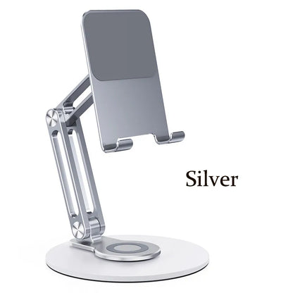 Premium Foldable Aluminum Phone & Tablet Stand – 360° Adjustable Holder