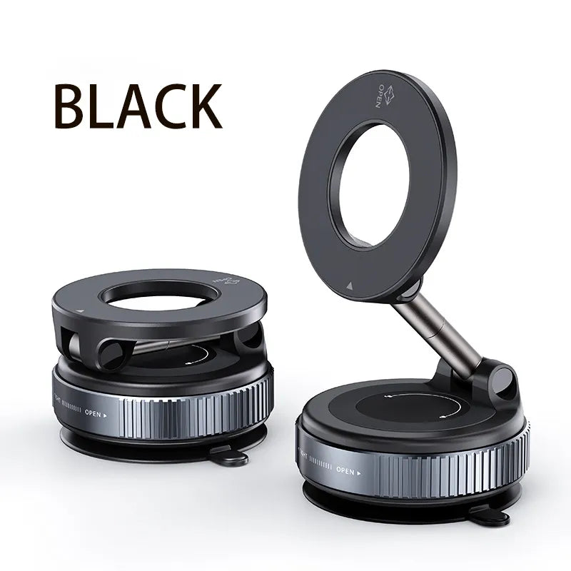 360° Rotating Magnetic Car Phone Mount – Strong Vacuum Suction