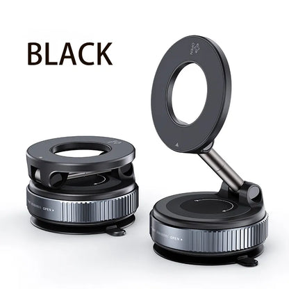 360° Rotating Magnetic Car Phone Mount – Strong Vacuum Suction