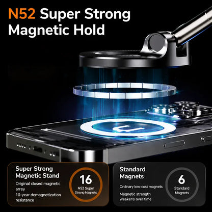 360° Rotating Magnetic Car Phone Mount – Strong Vacuum Suction