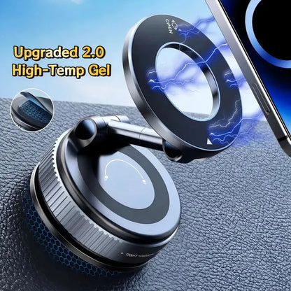 360° Rotating Magnetic Car Phone Mount – Strong Vacuum Suction
