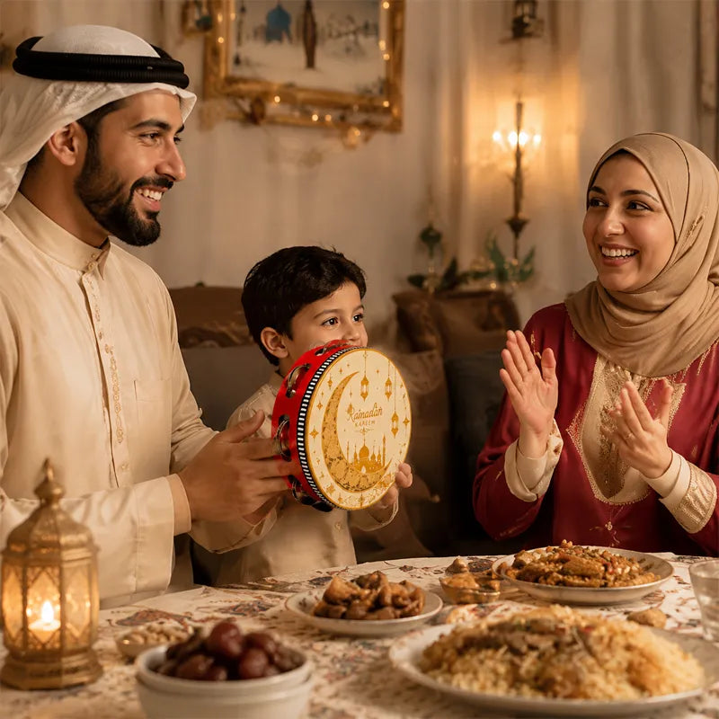 Traditional Arabic Tambourine Drum – For Weddings, Family Gatherings & Cultural Learning (6/8/10 Inch)