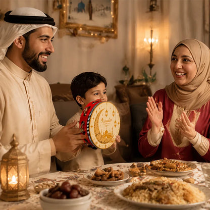Traditional Arabic Tambourine Drum – For Weddings, Family Gatherings & Cultural Learning (6/8/10 Inch)