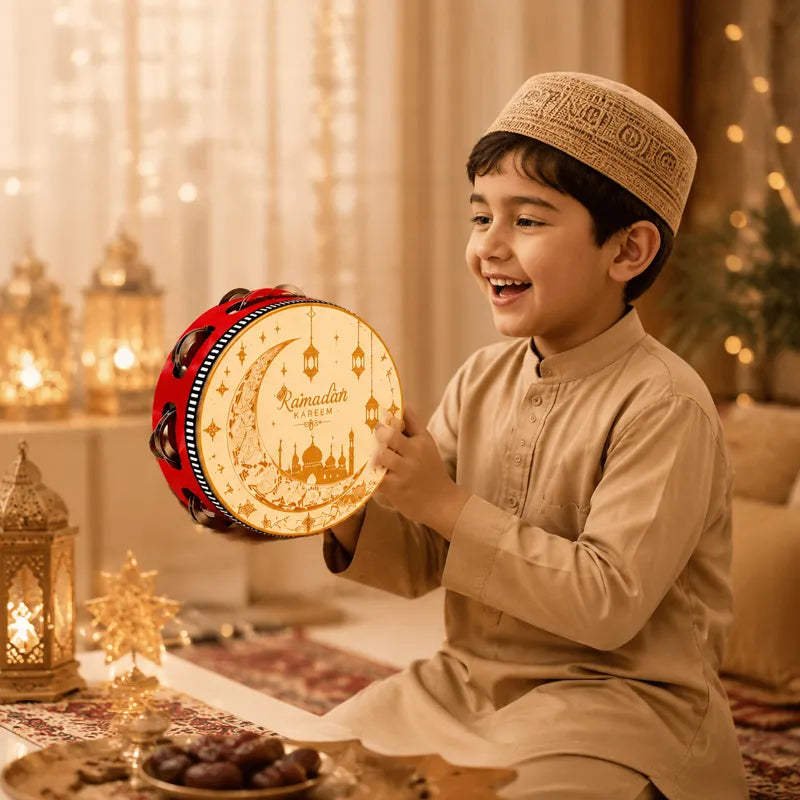 Traditional Arabic Tambourine Drum – For Weddings, Family Gatherings & Cultural Learning (6/8/10 Inch)