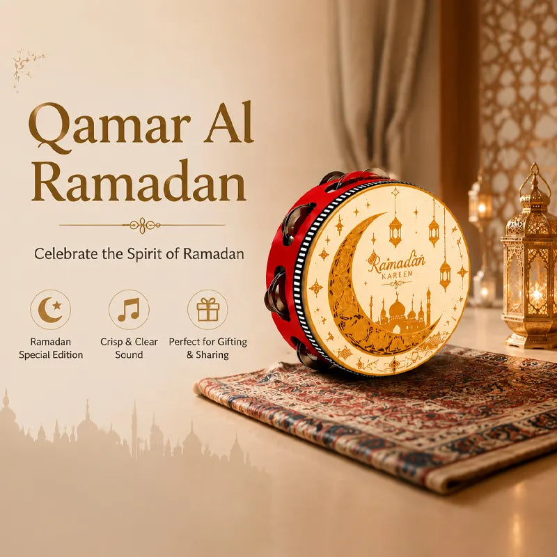Traditional Arabic Tambourine Drum – For Weddings, Family Gatherings & Cultural Learning (6/8/10 Inch)