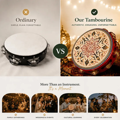Traditional Arabic Tambourine Drum – For Weddings, Family Gatherings & Cultural Learning (6/8/10 Inch)